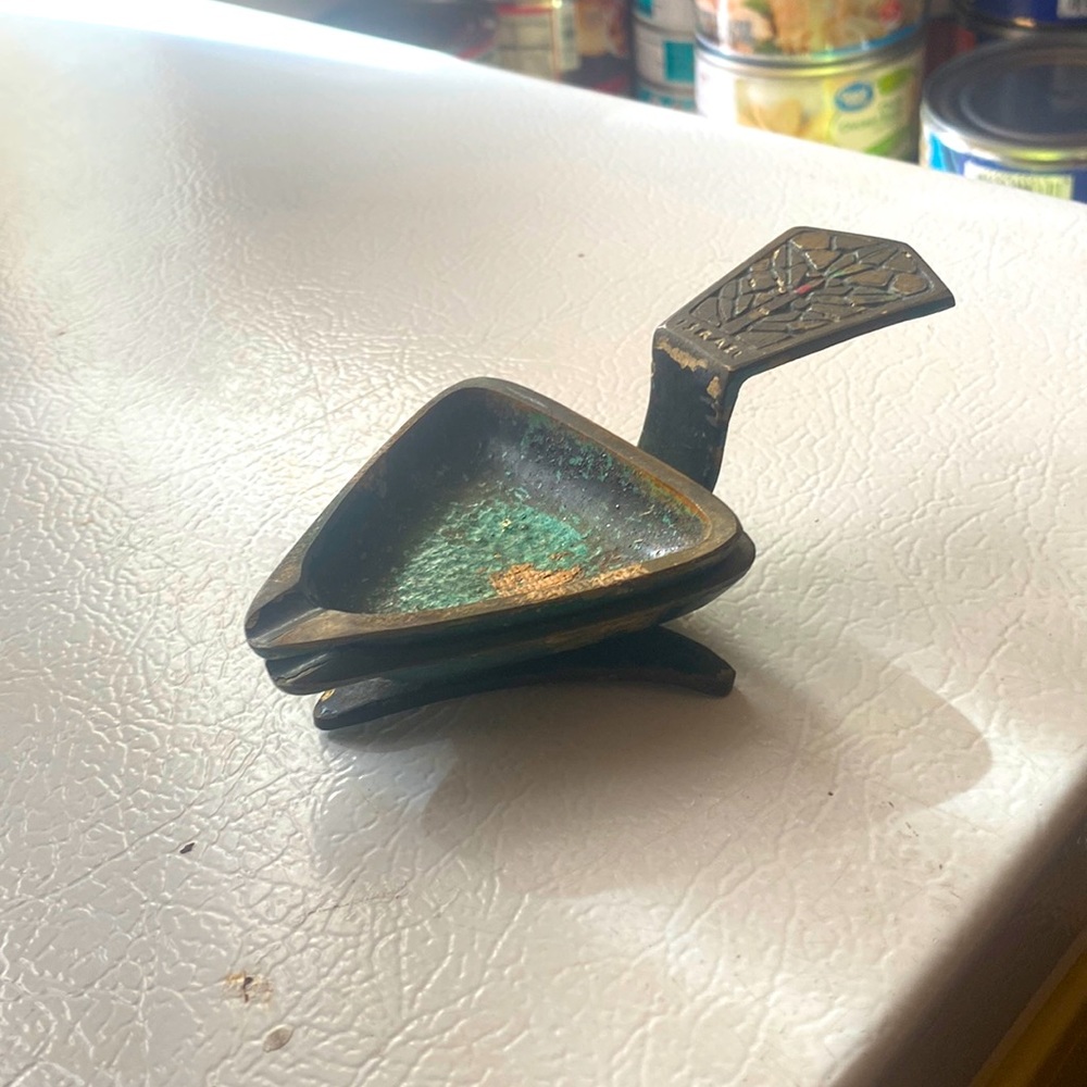 Mid century triangular ashtray